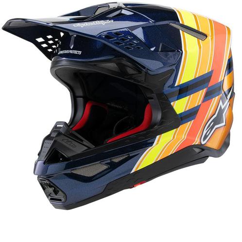 Alpinestars S-M10 TLD Edition 25 Donkerblauw Oranje Geel, Motoren, Kleding | Motorhelmen, Offroadhelm, Heren, XXL, Nieuw met kaartje