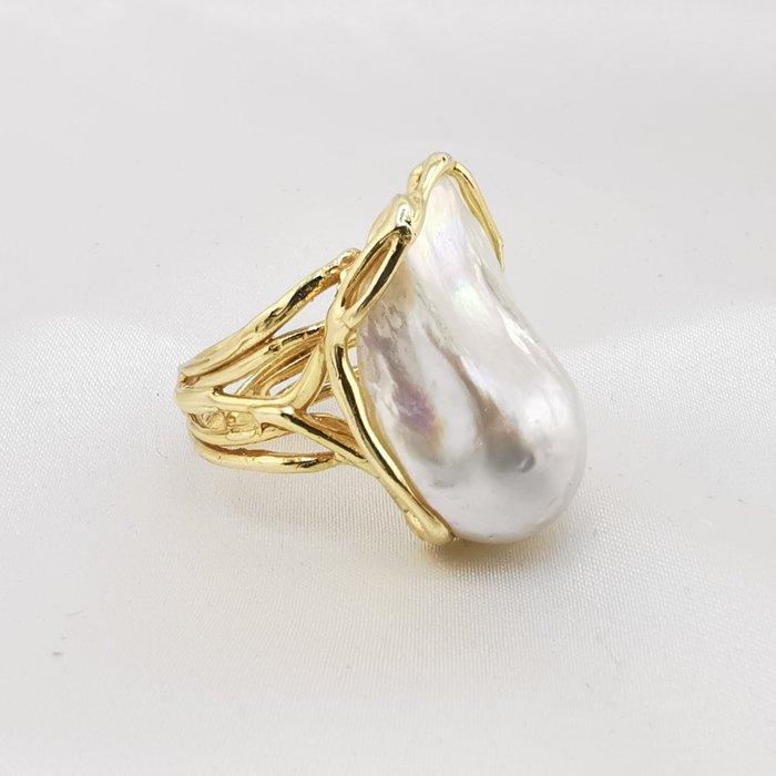 Parel - Argento 925 - Ring - Perla Edison, Antiek en Kunst, Curiosa en Brocante