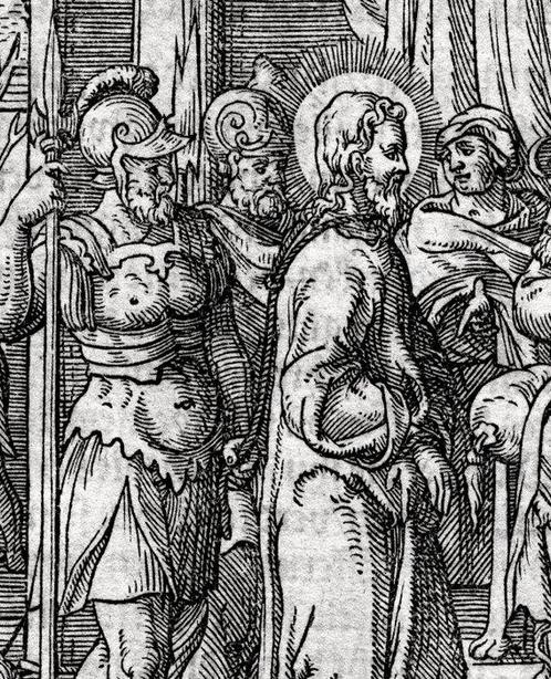 Johann Quentel Erben - Jesus at Herods court or Jesus being, Antiek en Kunst, Antiek | Boeken en Bijbels
