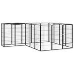vidaXL Hondenkennel 18 panelen 50 x 100 cm gepoedercoat, Verzenden, Nieuw