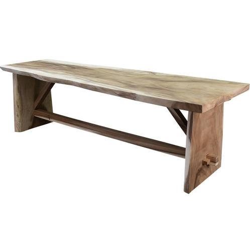 Boomstamtafel 260x70-80xH77,5 cm – bladdikte 6 cm geschoord, Tuin en Terras, Tuintafels, Nieuw, Ophalen of Verzenden
