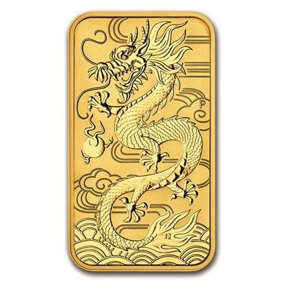Gouden 1 oz muntbaar - Rectangle Dragon 2018, Postzegels en Munten, Munten | Oceanië, Losse munt, Goud, Verzenden