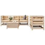 vidaXL 6-delige Loungeset massief grenenhout, Verzenden, Nieuw, Loungeset