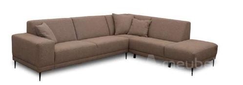 Hoekbank Mijdrecht - hoekbanken - Taupe, Huis en Inrichting, Banken | Sofa's en Chaises Longues, Nieuw, Leer