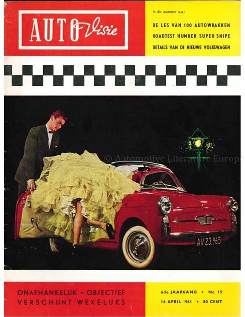 1961 AUTOVISIE MAGAZINE 15 NEDERLANDS, Boeken, Auto's | Folders en Tijdschriften