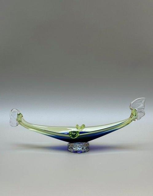 Murano - Asbak - gondola - Muranoglas, Uraniumglas - 35 cm, Antiek en Kunst, Antiek | Glas en Kristal