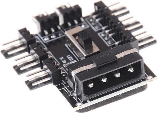 IDE Molex 1 tot 8 Koelventilator Splitter Hub | 12V 3-pin |, Computers en Software, Computerkoelers