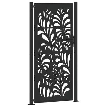 Zwarte Stalen Poort 105x205cm | Tweedekansje! (tuinpoort) beschikbaar voor biedingen
