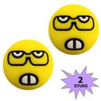 Fako Bijoux® - Tennisdemper - Emoji - Nerd - 2 Stuks, Verzenden, Nieuw