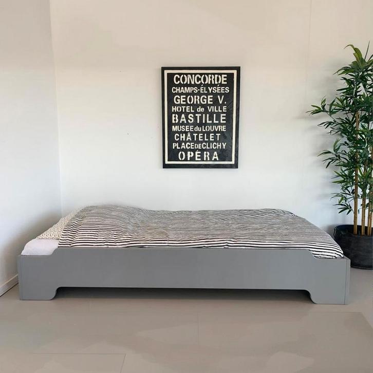 Rockwood® Montessori Vloerbed Solo Grijs 2 bedden, Kinderen en Baby's, Kinderkamer | Bedden, Nieuw, Ophalen of Verzenden