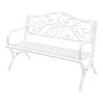 Tuinbank Utav 127x53x79 cm wit casa.pro, Tuin en Terras, Tuinbanken, Verzenden, Nieuw