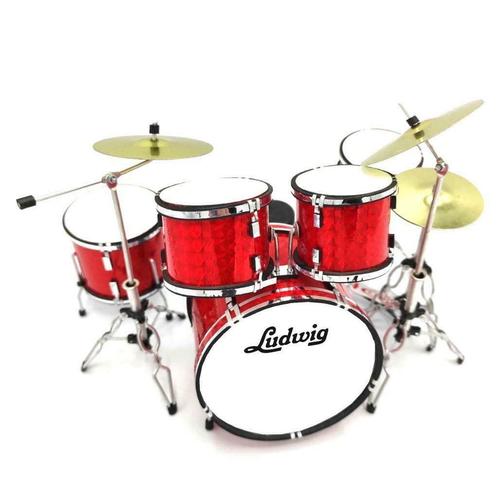 Miniatuur decoratief Ludwig rood drumstel, Verzamelen, Muziek, Artiesten en Beroemdheden, Overige typen, Nieuw, Ophalen of Verzenden