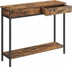 Rustieke Sidetable - Industrieel Design - Staal en Hout, Huis en Inrichting, Tafels | Sidetables, Ophalen of Verzenden, Nieuw