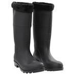 vidaXL Regenlaarzen met verwijderbare sokken maat 46 PVC, Verzenden, Nieuw