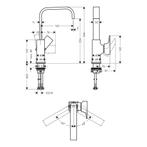 Wastafelmengkraan Metropol HansGrohe Eengreeps 230 met, Ophalen of Verzenden, Nieuw