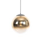 Art deco hanglamp zwart met goud glas 33 cm - pallon, Huis en Inrichting, Lampen | Hanglampen, Nieuw, Glas, Art Deco, 75 cm of meer