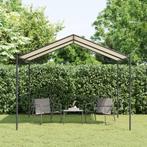 vidaXL Tuinpaviljoen 3x3 m staal en stof beige, Tuin en Terras, Partytenten, Verzenden, Nieuw