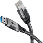 USB A naar RJ45 kabel | Goobay | 5 meter, Computers en Software, Pc- en Netwerkkabels, Verzenden, Nieuw