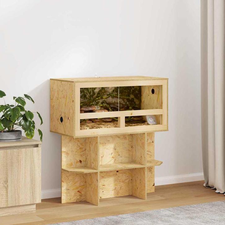 vidaXL Terrarium Bruin 80 x 40 x 90 cm OSB, Dieren en Toebehoren, Overige Dieren-accessoires, Nieuw, Verzenden
