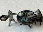 Wiener Bronze Antik - Figuur - Tee-time in Wien - Brons, Antiek en Kunst, Antiek | Keramiek en Aardewerk