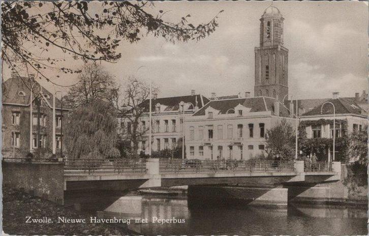 ZWOLLE - Nieuwe Havenbrug met Peperbus, Verzamelen, Ansichtkaarten | Nederland, Verzenden