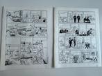 Hergé - 2 Print - Tintin - Lîle Noire - 2 Planches, Nieuw