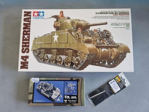 Tamiya 35190 M4 Sherman 1:35 + upgrades, Hobby en Vrije tijd, Modelbouw | Auto's en Voertuigen, Tamiya, Verzenden