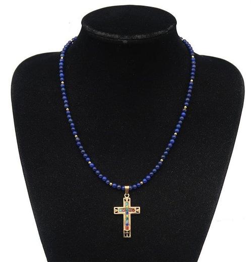 Lapis lazuli - Hanger - Kruis van Licht – Goddelijke, Antiek en Kunst, Antiek | Boeken en Bijbels