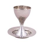 Kiddush beker met schotel, een modern ontwerp van Yair E..., Nieuw