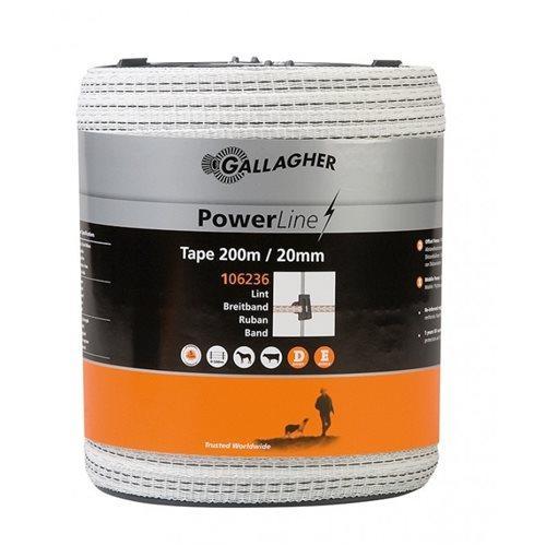 Gallagher PowerLine Lint 20mm Wit 200m, Tuin en Terras, Gaas en Draad, Ophalen of Verzenden