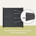 ACTIE - Premium Composiet Schutting Rhombus Zwart, Ophalen of Verzenden, Nieuw, Kunststof, 1 tot 2 meter