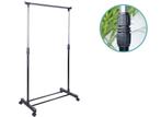 Hi Kledingrek op 4 Wielen - 84 x 41,5 x 101-167 cm - Zwart, Kleding | Dames, Kledingrekken, Verzenden, Nieuw