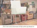 Leren eetkamerstoel Comfort met wieltjes en armleuning -, Huis en Inrichting, Stoelen, Overige kleuren, Nieuw, Leer, Ophalen of Verzenden