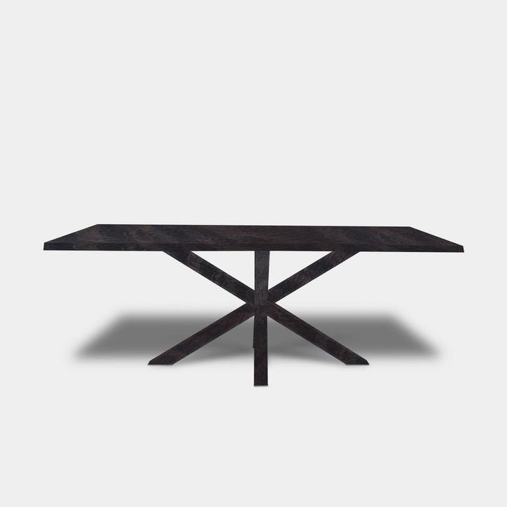 Tafel Boomstam eikenhout  Matrix hout  180x90, Huis en Inrichting, Tafels | Eettafels