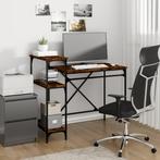 vidaXL Bureau 105x50x90 cm bewerkt hout en ijzer gerookt, Huis en Inrichting, Verzenden, Nieuw