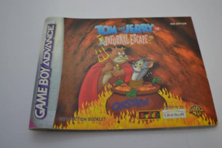 Tom And Jerry in Infurnal Escape (GBA EUR MANUAL), Spelcomputers en Games, Spelcomputers | Nintendo Portables | Accessoires, Zo goed als nieuw