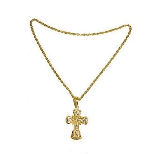 Monniken/Prietsres verkleed ketting met kruis - Sieraden, Hobby en Vrije tijd, Feestartikelen, Ophalen of Verzenden