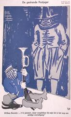 Spotprent over een gestrande Postjager (lijst optie), Antiek en Kunst, Kunst | Litho's en Zeefdrukken, Verzenden