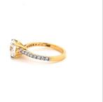 Ring - 14 karaat Geel goud - 2.38ct. tw. Diamant (Lab-grown), Sieraden, Tassen en Uiterlijk, Ringen, Nieuw