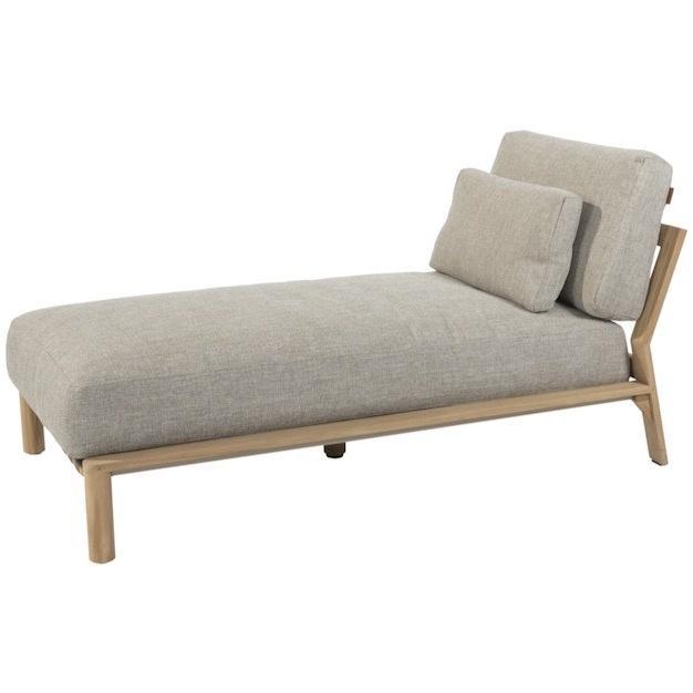 Lucas ligbed natural teak 4 Seasons Outdoor, Tuin en Terras, Ligbedden, Nieuw, Teakhout, Ophalen of Verzenden