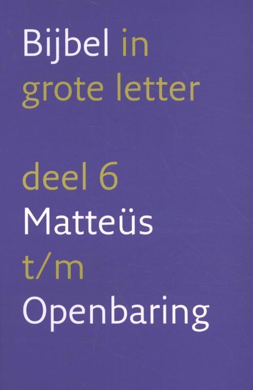Bijbel in grote letter 6 Matteüs t/m Openbaring, Boeken, Godsdienst en Theologie, Zo goed als nieuw, Verzenden