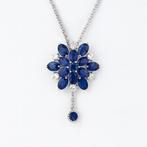 Zonder minimumprijs - Halsketting Verguld Saffier - Topaas -, Nieuw