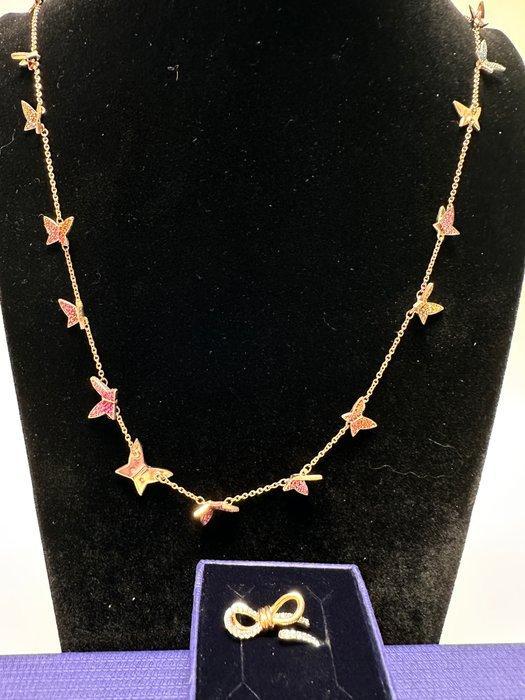 Swarovski - Beeldje, Schmuck Set : Ring + Necklace - 1 cm -, Antiek en Kunst, Curiosa en Brocante