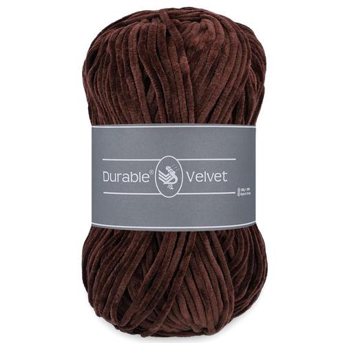 Durable Velvet - 385 coffee - Chenille Garen, Hobby en Vrije tijd, Breien en Haken, Ophalen of Verzenden