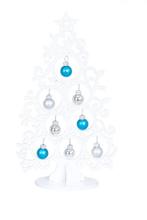 Kerstboom van hout Wit 30cm, Nieuw, Verzenden