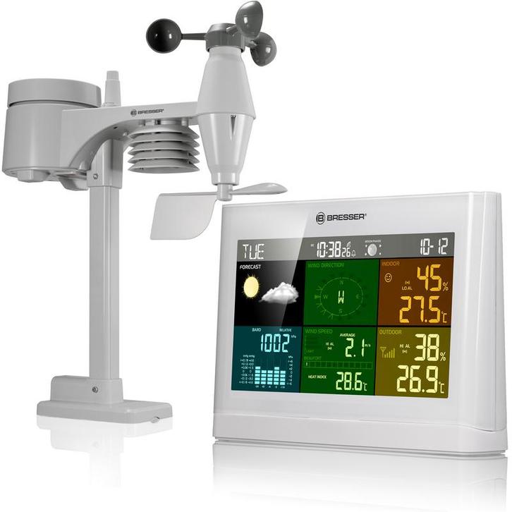 Comfort Weercenter 5-in-1 wit met Kleurendisplay, Audio, Tv en Foto, Weerstations en Barometers, Weerstation, Nieuw, Verzenden