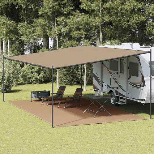 vidaXL Tenttapijt 400x800 cm HDPE taupe, Caravans en Kamperen, Kampeeraccessoires, Nieuw, Verzenden