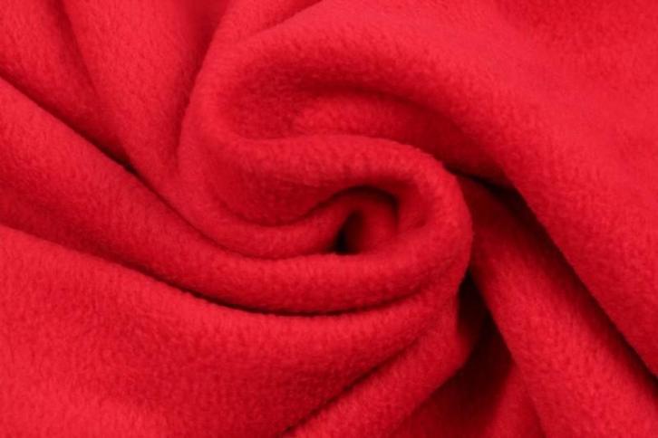 10 meter fleece stof Rood - Anti Pilling Fleece, Hobby en Vrije tijd, Stoffen en Lappen, 120 cm of meer, 200 cm of meer, Rood