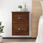 vidaXL Nachtkastje wandgemonteerd 41,5x36x53 cm bruin, Huis en Inrichting, Slaapkamer | Nachtkastjes, Minder dan 45 cm, Verzenden