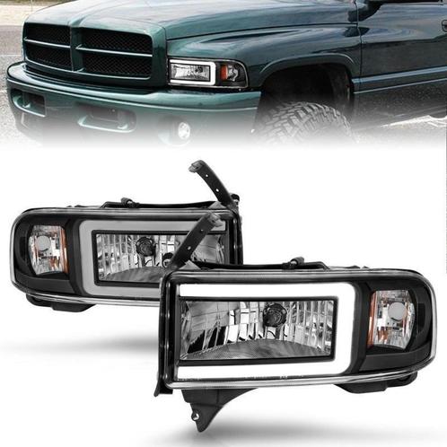 ANZO 94-02 Dodge RAM Crystal Headlight - w/ Light Bar Black, Auto-onderdelen, Verlichting, Ophalen of Verzenden